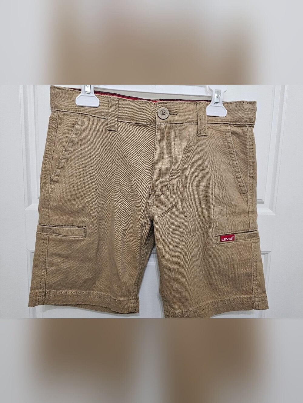 Levi's Youth Khaki Cargo Shorts with Side Pockets Size 8R